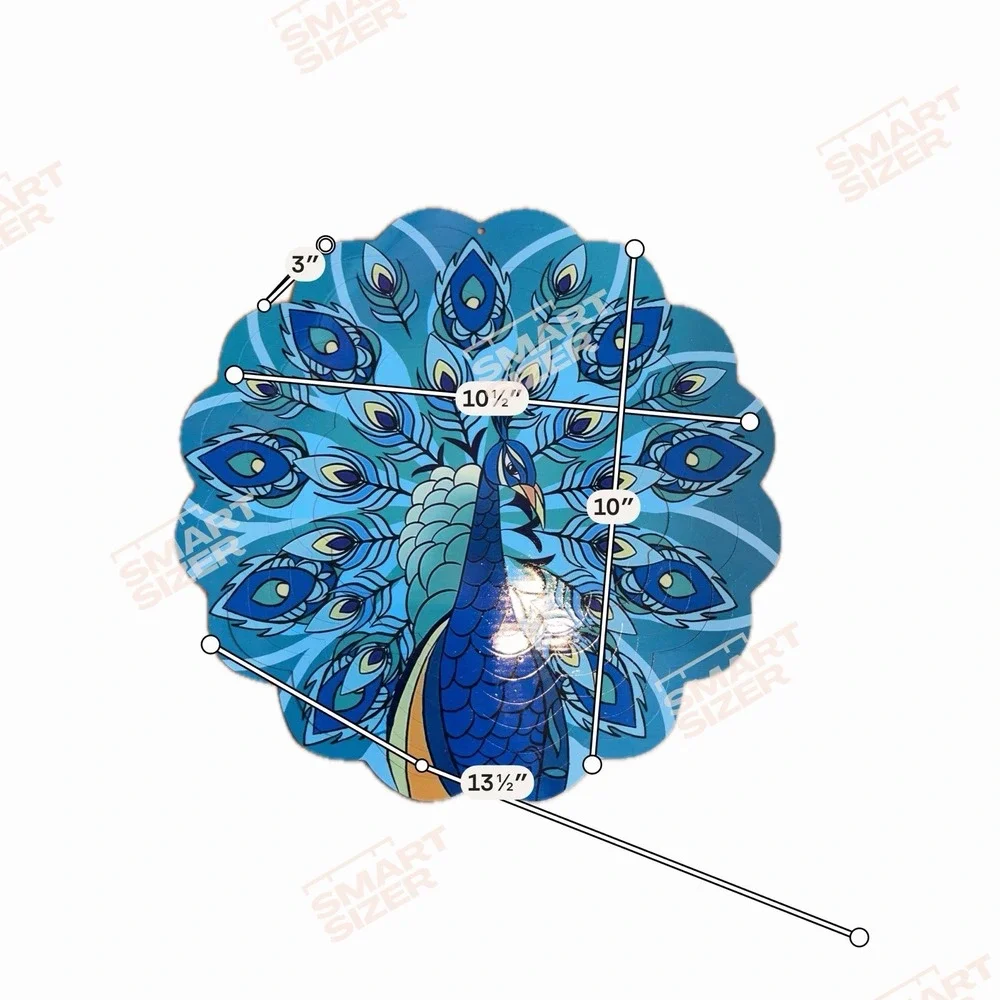 Peacock Metal Wind Spinner Yard Art